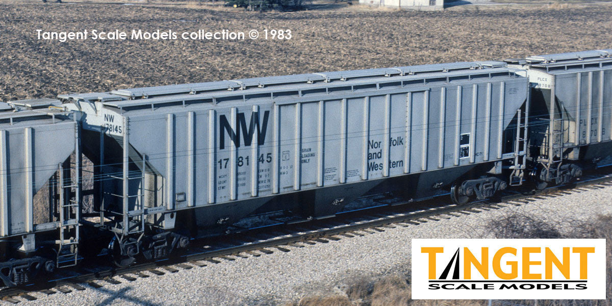 Tangent Scale Models HO 36221-09 NW Roanoke Shops 4750CuFt Covered Hopper Norfolk Western 'Delivery HC-71 1979' NW #178105