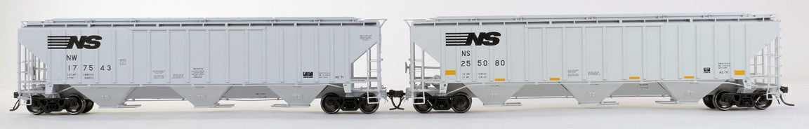 Tangent Scale Models HO 36224-07 NW Roanoke Shops 4750CuFt Covered Hopper Norfolk Southern 'Conspicuity HC-71 2005+' NS #255073