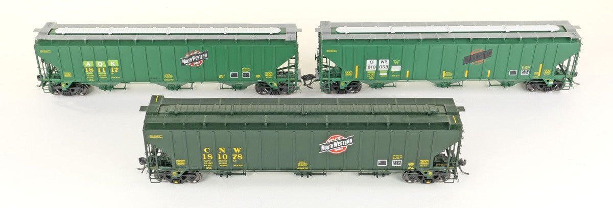 Tangent Scale Models HO 36360-15 PS4750 Covered Hopper Chicago and North Western Delivery Green 3-1981 CNW #181286