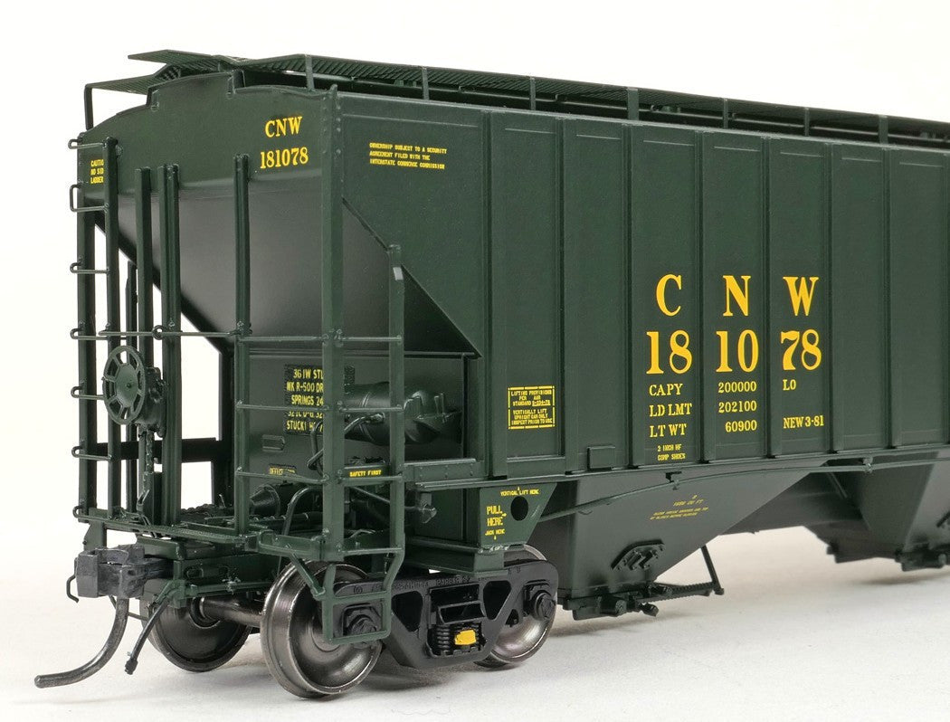 Tangent Scale Models HO 36360-17 PS4750 Covered Hopper Chicago and North Western Delivery Green 3-1981 CNW #181378