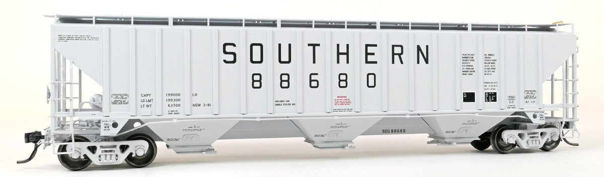 Tangent Scale Models HO 36369-07 PS4750 Covered Hopper Southern Delivery Gray 1981 SOU #88684