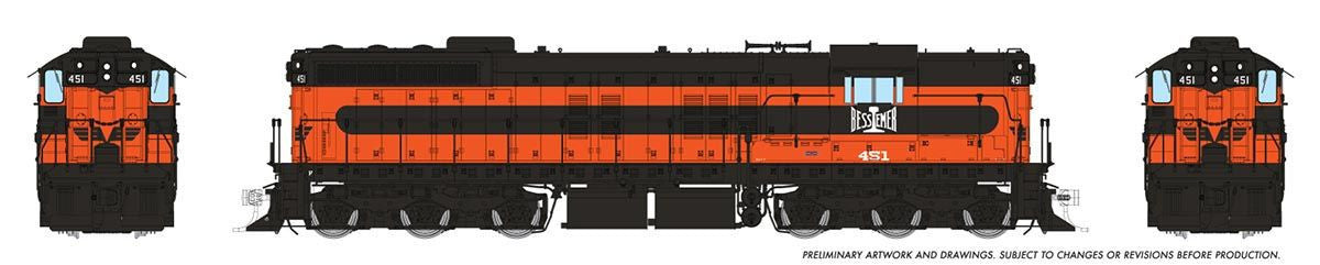 Rapido Trains Inc HO 50602 DCC/ESU Loksound V5 Equipped EMD SD7 Locomotive Bessemer & Lake Erie B&LE #452