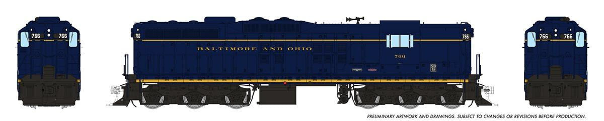 Rapido Trains Inc HO 50615 DCC/ESU Loksound V5 Equipped EMD SD9 Locomotive Baltimore & Ohio B&O #768