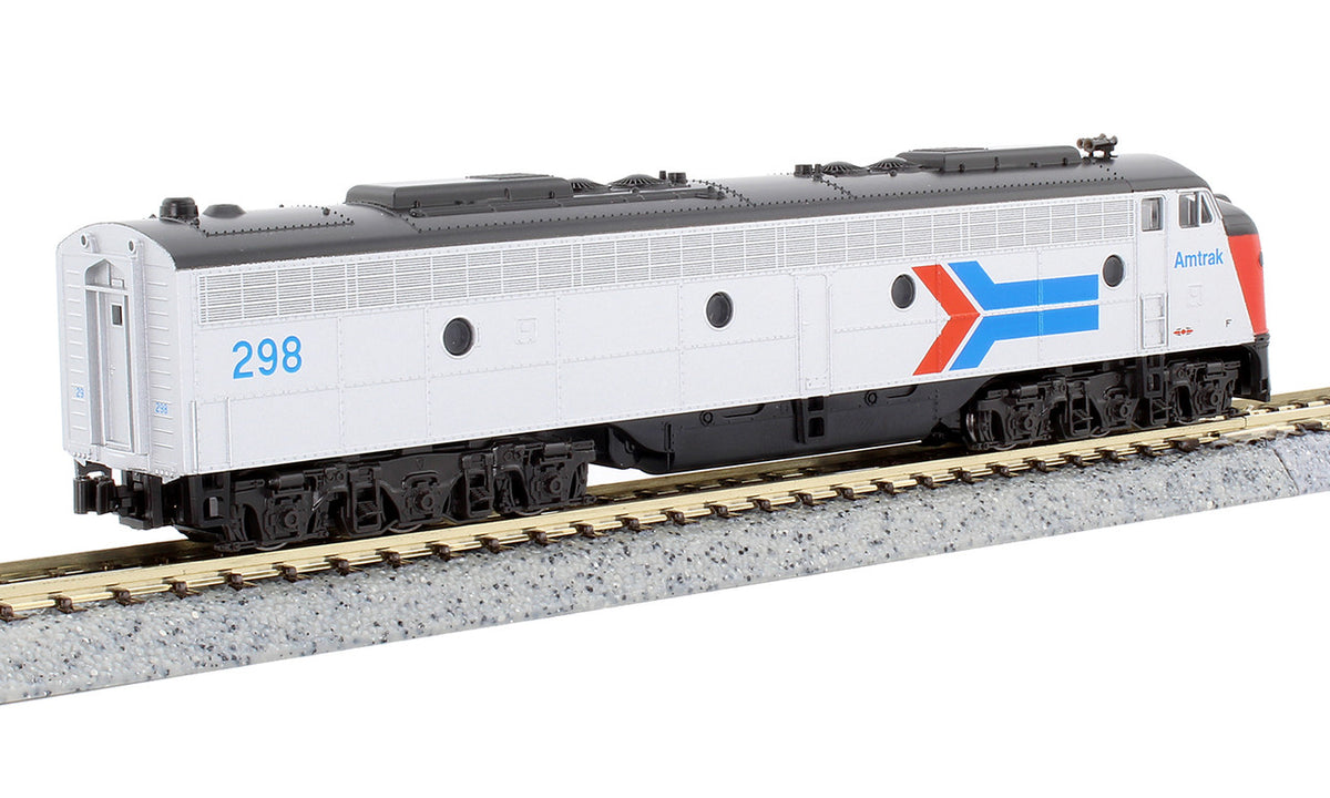 Kato N 176-5346 DCC Ready EMD E8A Locomotive w/Single Headlight & Passenger Pilot Amtrak 'Phase I Scheme' AMTK #298
