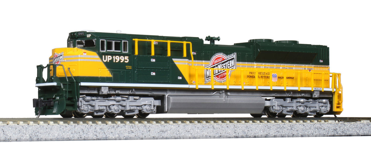 Kato N 176-8407-LS-DMW with DCC/ESU LokSound V5 EMD SD70ACe Diesel Locomotive Union Pacific 'C&NW Heritage' UP #1995