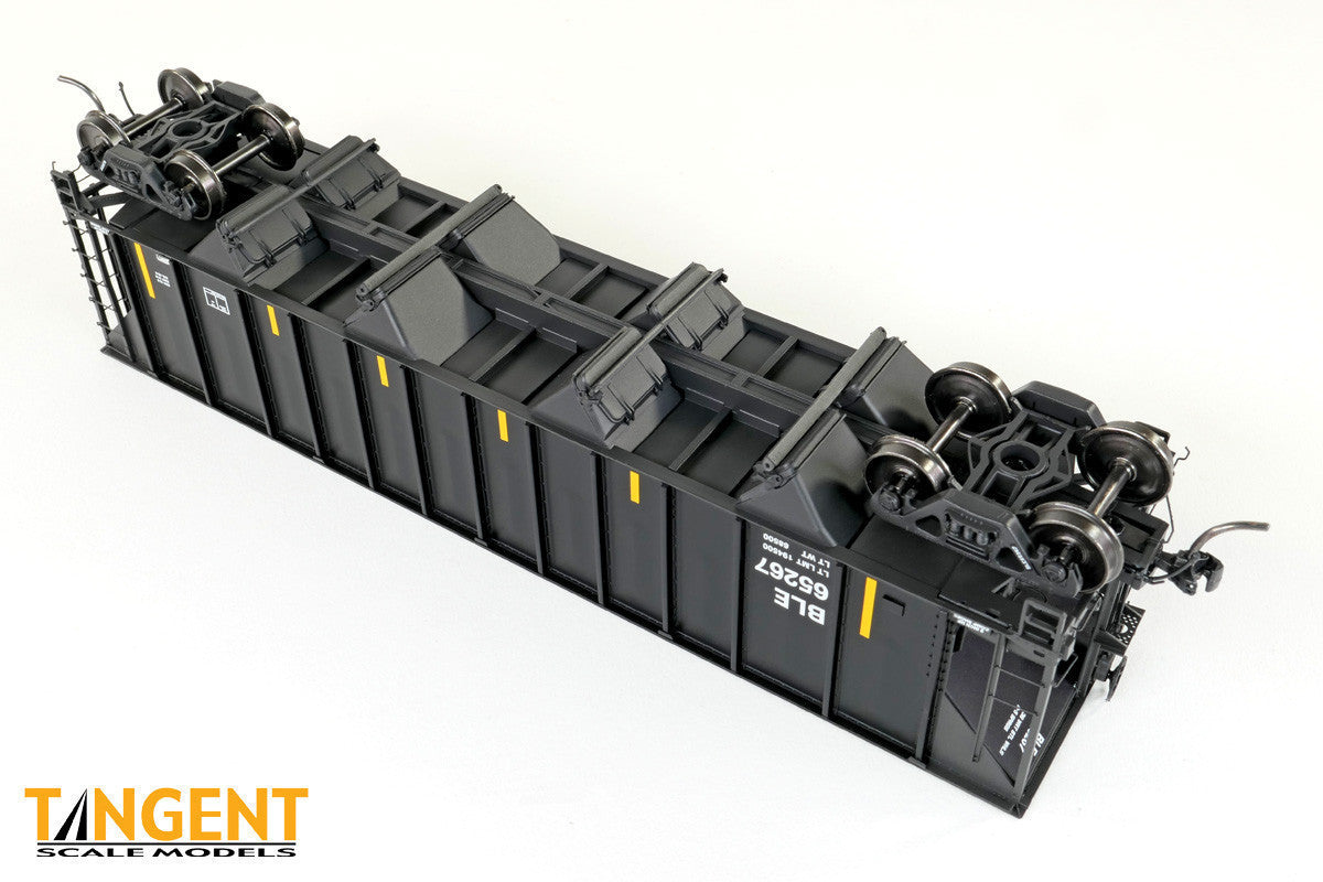Tangent Scale Models HO 32063-08 Pullman-Standard 3400CuFt Quad Coal Hopper Bessemer and Lake Erie 'Conspicuity Repaint 2005+' BLE #65247