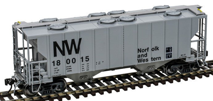 Atlas Master HO 20007700 Portec 3000 2-Bay Covered Hopper Norfolk & Western NW #180080