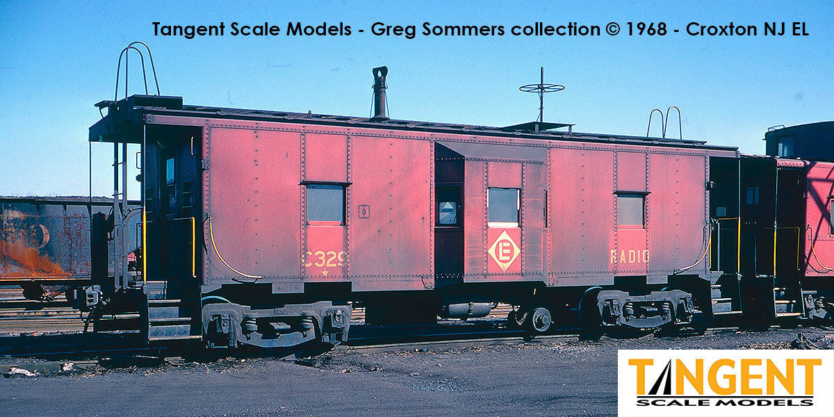 Tangent Scale Models HO 60711-06 Erie ICC Bay Window Caboose Erie Lackawanna 'Simplified Repaint 1966' EL #C345