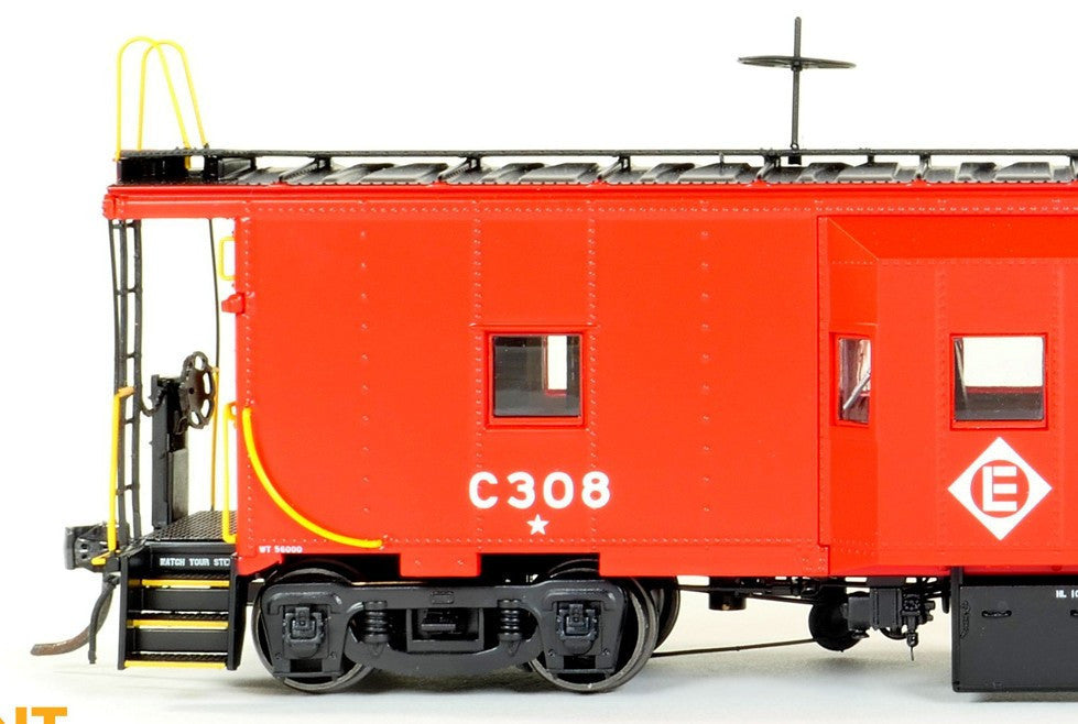 Tangent Scale Models HO 60711-05 Erie ICC Bay Window Caboose Erie Lackawanna 'Simplified Repaint 1966' EL #C344
