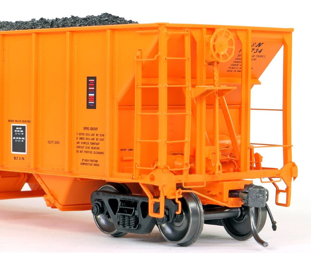 Tangent Scale Models HO 32014-06 Bethlehem Steel 3350CuFt Quad Coal Hopper Louisville & Nashville 'Delivery Orange' 1974 L&N #193535