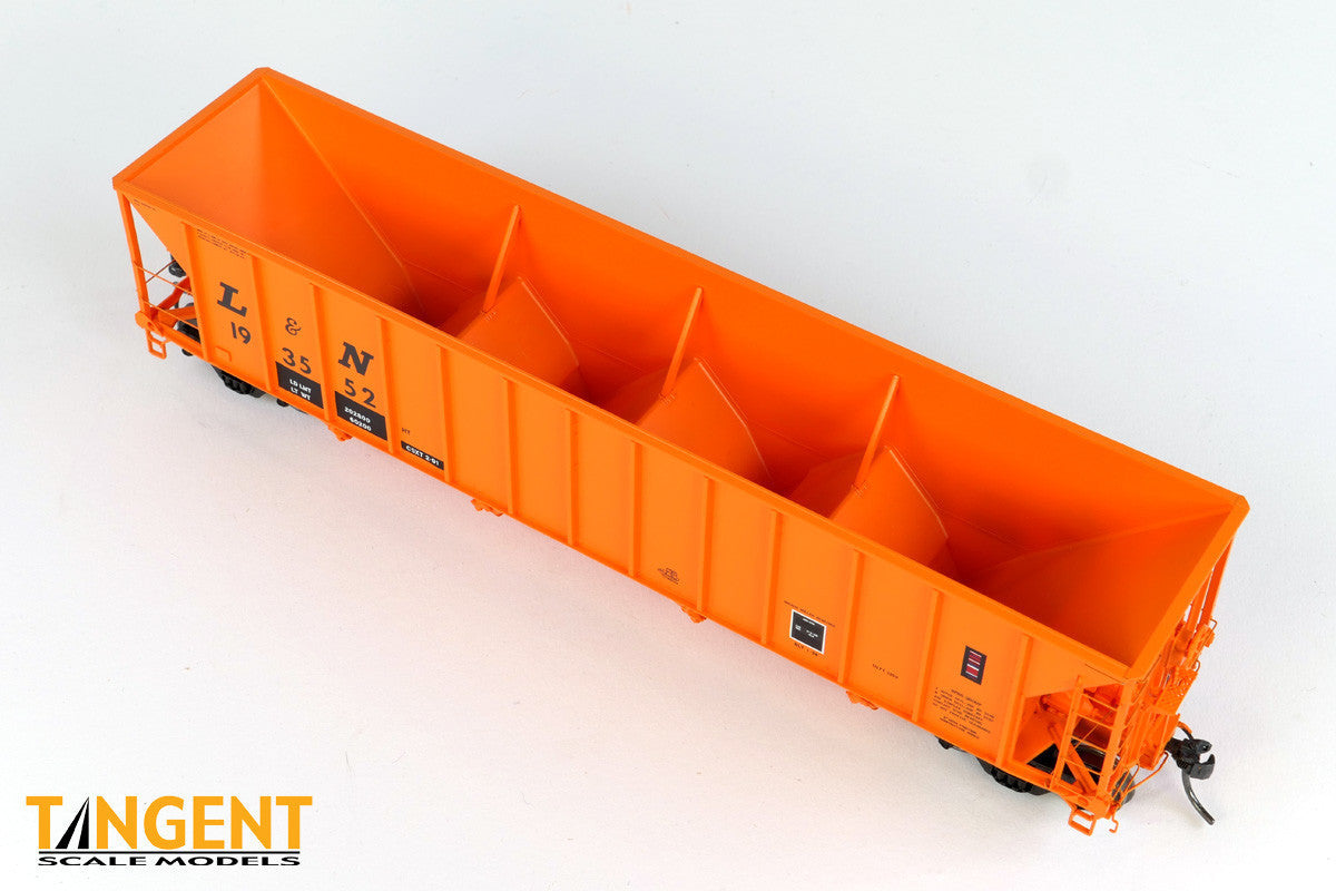 Tangent Scale Models HO 32015-04 Bethlehem Steel 3350CuFt Quad Coal Hopper CSXT Era 'Ex-L&N Orange' 1991+ L&N #193533