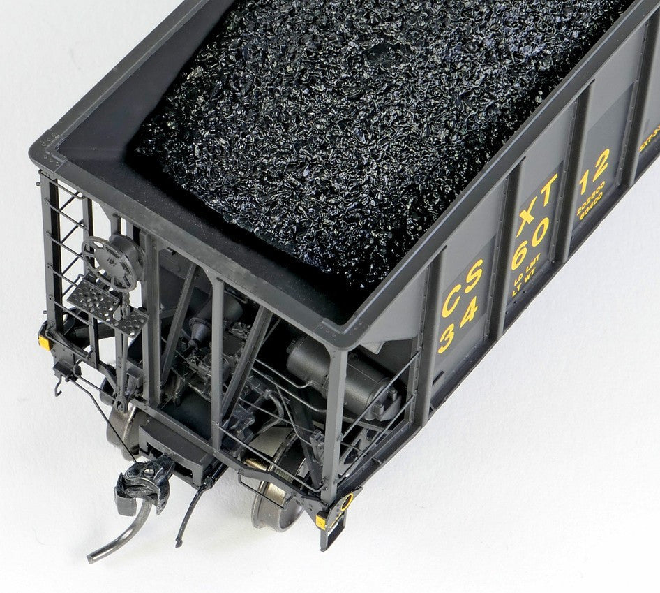 Tangent Scale Models HO 32017-03 Bethlehem Steel 3350CuFt Quad Coal Hopper CSXT Era 'Restencil Ex-LN White Slant 1990+' CSXT #346009