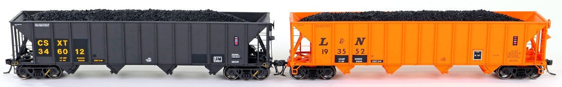 Tangent Scale Models HO 32017-06 Bethlehem Steel 3350CuFt Quad Coal Hopper CSXT Era 'Restencil Ex-LN White Slant 1990+' CSXT #346090