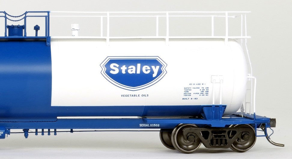 Tangent Scale Models HO 31010-03 NACC 1963-Design 20,500 Gallon Non-Insulated Tank Car 'A.E. Staley Mfg. Co. Delivery 1963' AESX #21504