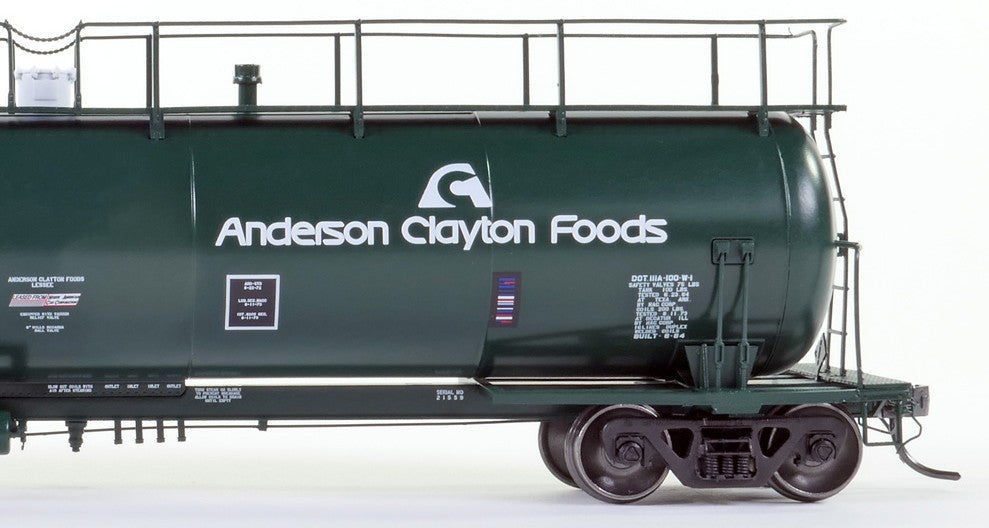 Tangent Scale Models HO 31012-04 NACC 1963-Design 20,500 Gallon Non-Insulated Tank Car 'Anderson Clayton Foods 1973+' NATX #21559