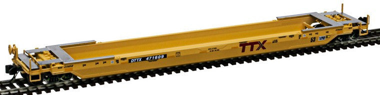 Atlas Master N 50007047 53' Rebuilt Well Car TTX 'Yellow' DTTX #471609