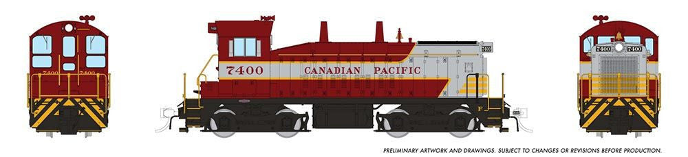 Rapido Trains Inc HO 27077 DCC Ready EMD SW9 Locomotive Canadian Pacific 'Block Scheme' CP #7405