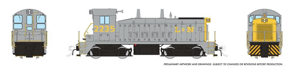 Rapido Trains Inc HO 27089 DCC Ready EMD SW9 Locomotive Louisville & Nashville 'Grey Scheme' L&N #2278