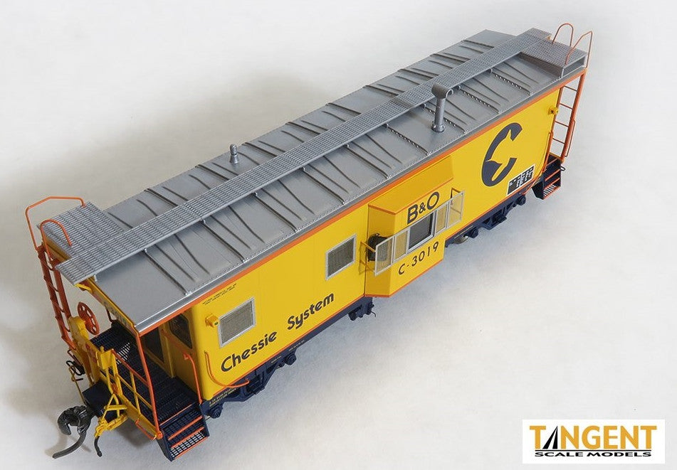 Tangent Scale Models HO 60017-01 International Car Company B&O Class I-18 Steel Bay Window Caboose Chessie System 'Raceland Repaint 1980+' B&O #C3019