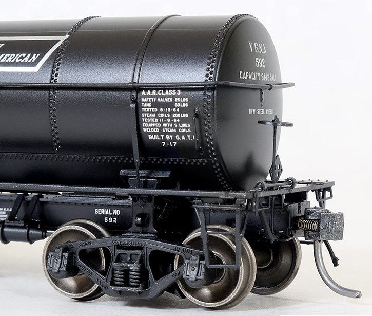 Tangent Scale Models HO 19025-01 General American GATC 8,000 Gallon 1917-Design Radial Course Tank Car VENX '1964 North American Lease' VENX #578