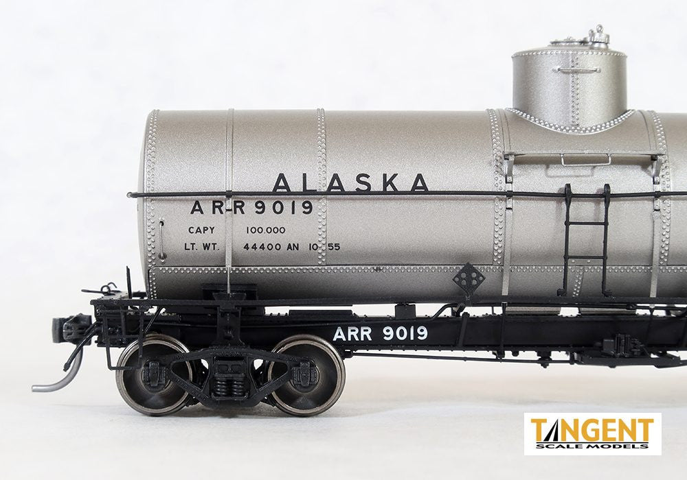 Tangent Scale Models HO 19066-01 General American 1917-design 10,000 Gallon Insulated Tank Car Alaska Railroad '1955+' ARR #9011