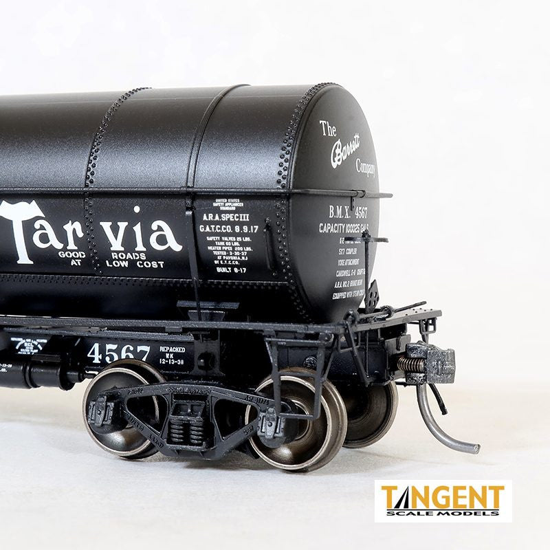 Tangent Scale Models HO 19067-03 General American 1917-design 10,000 Gallon Insulated Tank Car Barrett Tarvia '1938+' BMX #4562