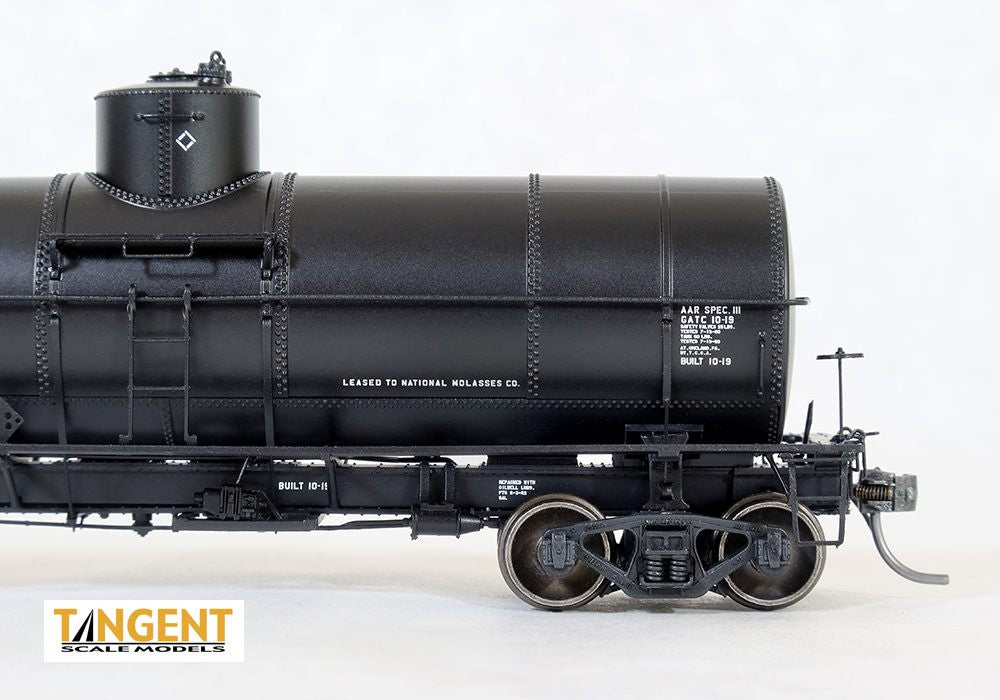 Tangent Scale Models HO 19069-02 General American 1917-design 10,000 Gallon Insulated Tank Car 'Tank Car Corp of America Black Lease 1963+' HMHX #1040