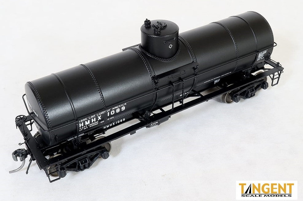 Tangent Scale Models HO 19069-04 General American 1917-design 10,000 Gallon Insulated Tank Car 'Tank Car Corp of America Black Lease 1963+' HMHX #1089