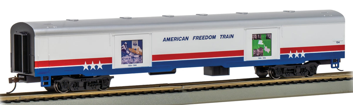 Bachmann HO 19904 72' Exhibit (Converted Baggage) Car American Freedom Train #104 (1836-1856)