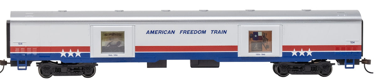 Bachmann HO 19904 72' Exhibit (Converted Baggage) Car American Freedom Train #104 (1836-1856)