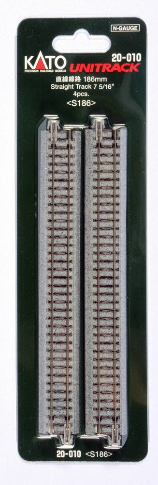 Kato N 20-010 Unitrack Straight Track 186mm 7-5/16" - 4 pieces
