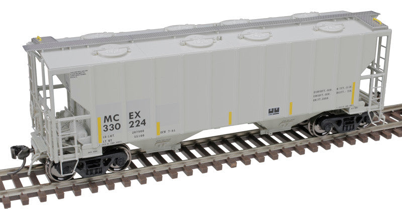 Atlas Master Plus HO 20007118 Portec 3000 2-Bay Covered Hopper Midwest Railcar MCEX #330224