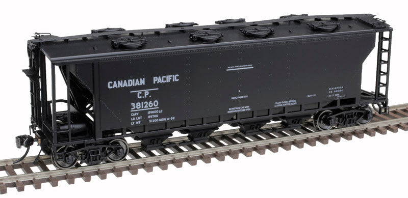 Atlas Master HO 20007167 Slab-Side Covered Hopper Canadian Pacific CP #381260