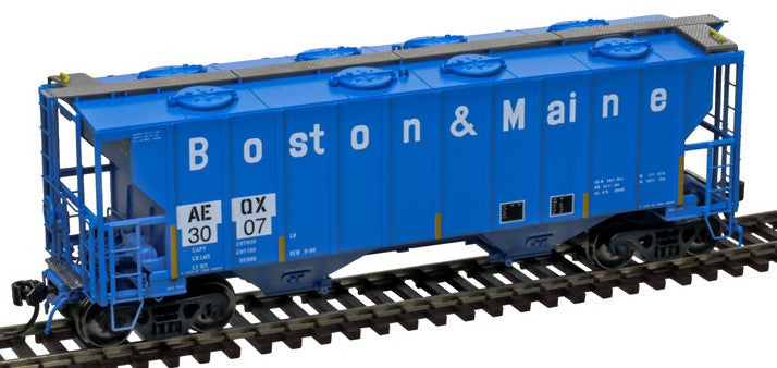 Atlas Master HO 20007686 Portec 3000 2-Bay Covered Hopper ATEL Leasing 'Ex-B&M' AEQX #3007