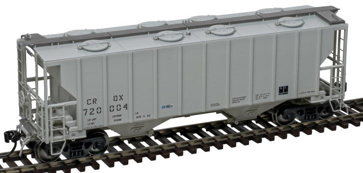 Atlas Master HO 20007690 Portec 3000 2-Bay Covered Hopper Chicago Freight Car Leasing CRDX #720004