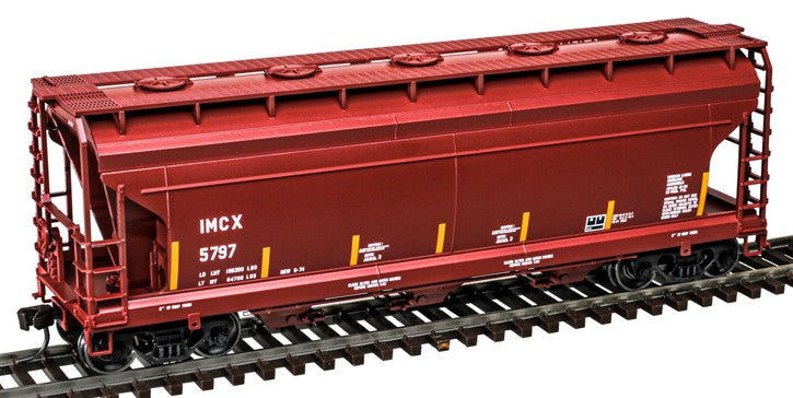 Atlas Trainman HO 20008106 ACF 3560 Covered Hopper IMCX w/conspic stripes IMCX #5776