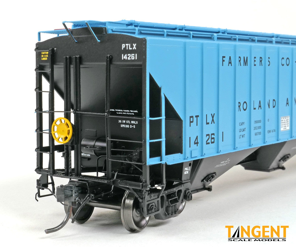 Tangent Scale Models HO 20078-02 PS4750 Covered Hopper Pullman Transport Leasing Company 'Roland & Nevada Iowa 1974' PTLX #14251