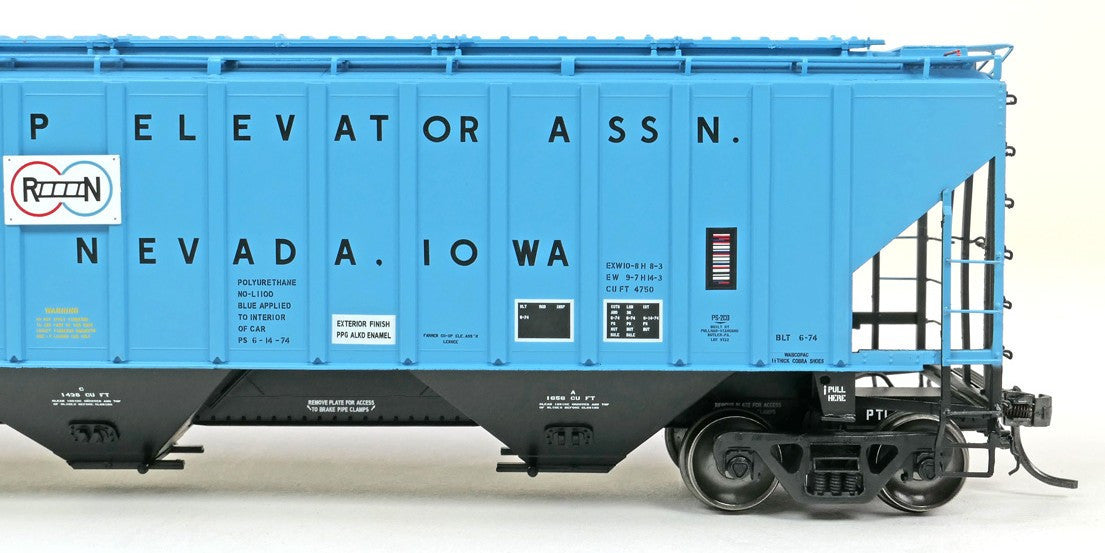 Tangent Scale Models HO 20078-02 PS4750 Covered Hopper Pullman Transport Leasing Company 'Roland & Nevada Iowa 1974' PTLX #14251