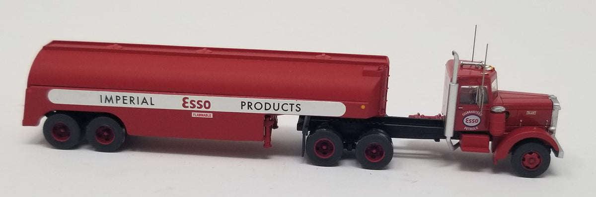 Trainworx N 55015 Vintage Fuel Tanker Peterbilt 350 Tractor Trailer Set - ESSO
