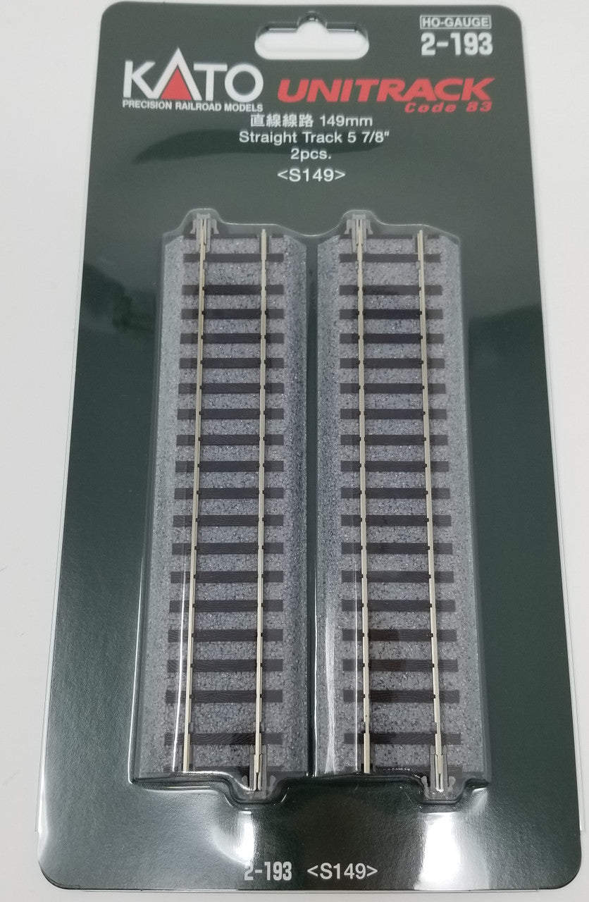 Kato HO Unitrack 2-193 Straight Track 149mm 5 7/8" 2 pieces