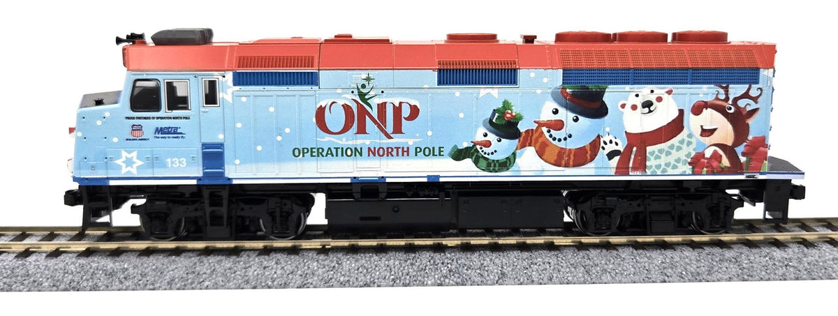 Kato HO 37-2016-LS-DMW with DCC/ESU LokSound V5 EMD F40PH Locomotive Chicago Metra 2016 Operation North Pole w/ Ditch Lights #133