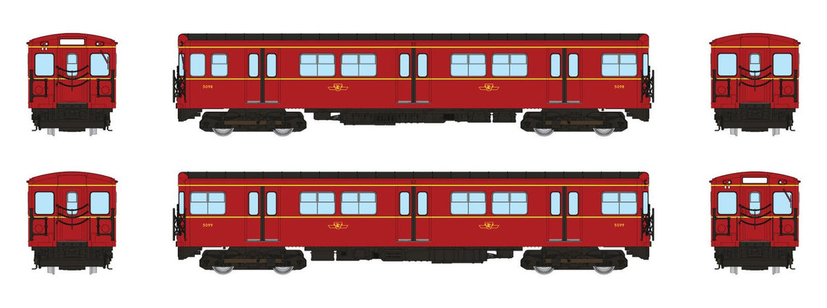 Rapido Trains Inc HO 206503 DCC/ESU LokSound V5 Equipped TTC 'G-Class' Subway 'A-B' Train #2 #5098+5099 2-Car Set