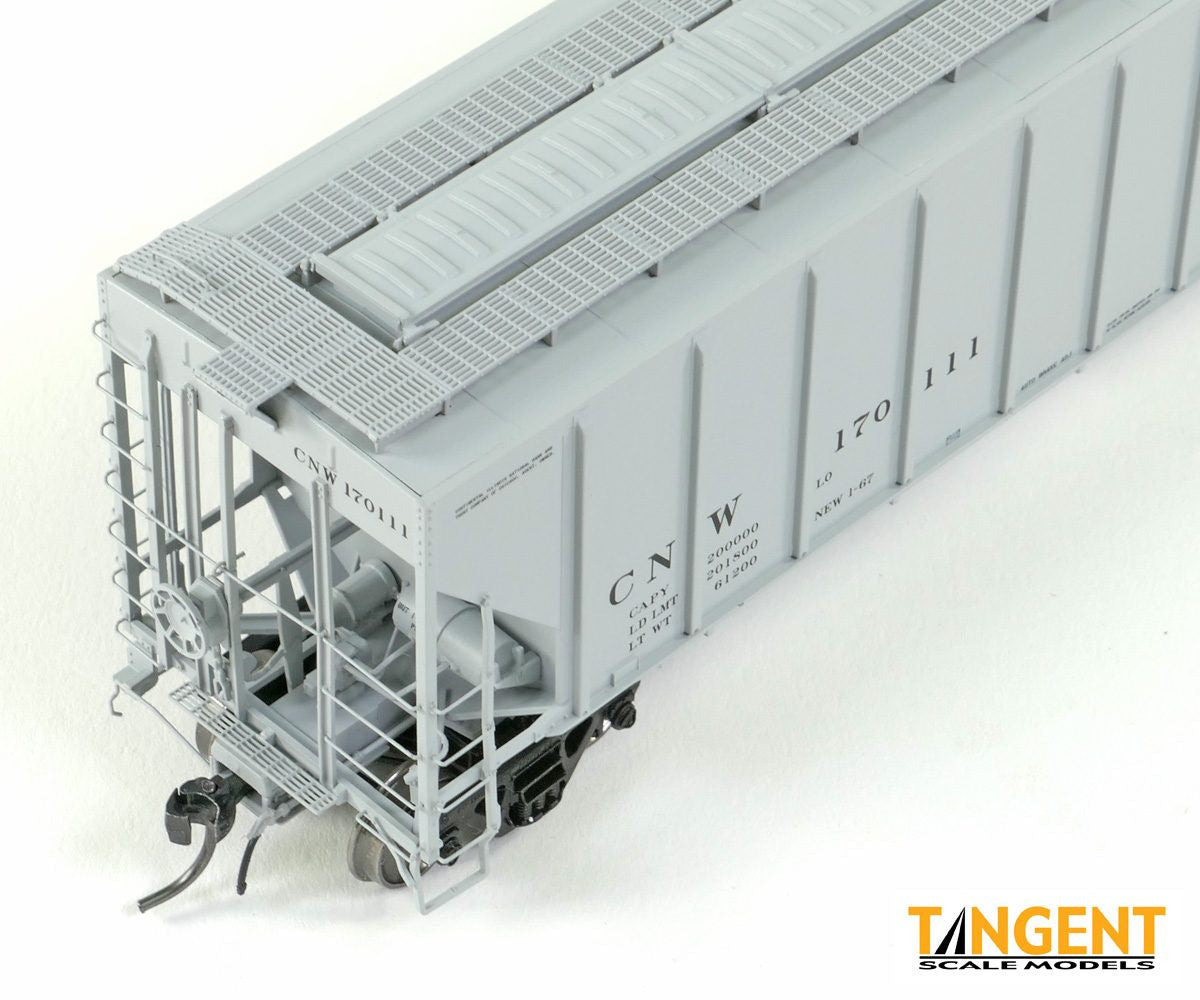 Tangent Scale Models HO 21027-05 Pullman-Standard PS-2 4427 High Side Covered Hopper Chicago North Western 'Delivery 1-1967' CNW #170063