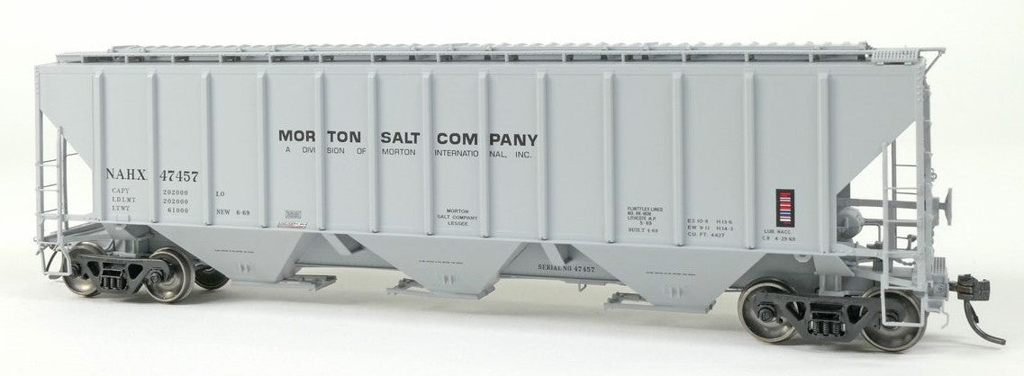 Tangent Scale Models HO 21033-03 Pullman-Standard PS-2 4427 High Side Covered Hopper NAHX 'Morton Salt 6-1969' NAHX #47462