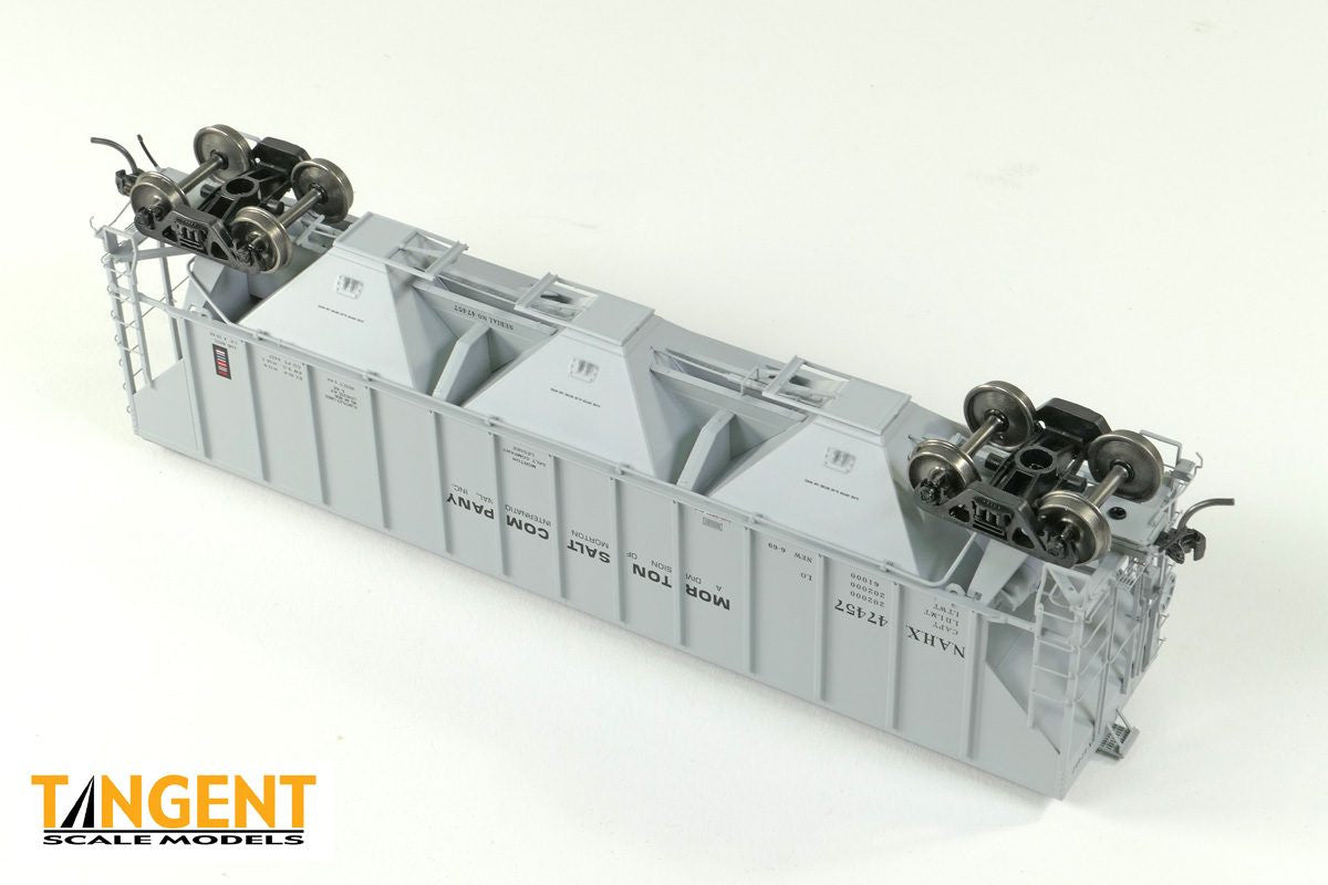 Tangent Scale Models HO 21033-04 Pullman-Standard PS-2 4427 High Side Covered Hopper NAHX 'Morton Salt 6-1969' NAHX #47468
