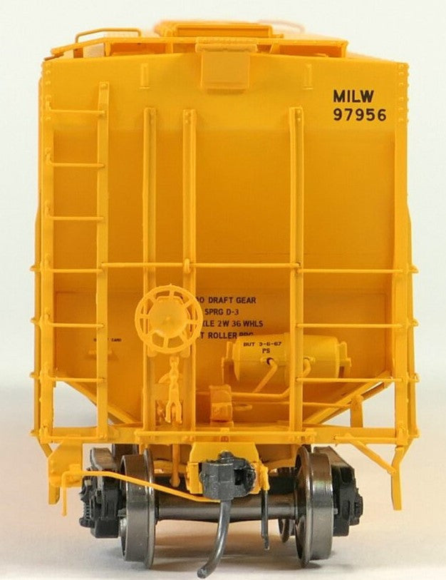 Tangent Scale Models HO 21036-01 Pullman-Standard PS-2 4427 High Side Covered Hopper Milwaukee Road 'Delivery 3-1967' MILW #97885