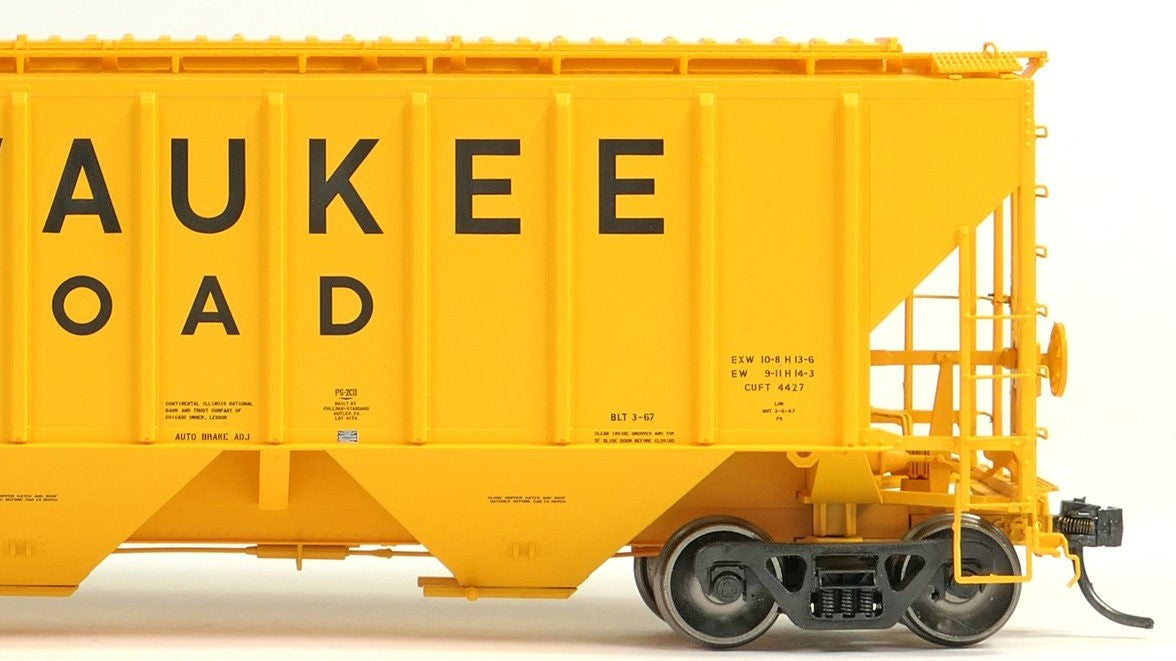 Tangent Scale Models HO 21036-01 Pullman-Standard PS-2 4427 High Side Covered Hopper Milwaukee Road 'Delivery 3-1967' MILW #97885