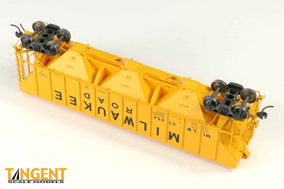Tangent Scale Models HO 21036-01 Pullman-Standard PS-2 4427 High Side Covered Hopper Milwaukee Road 'Delivery 3-1967' MILW #97885