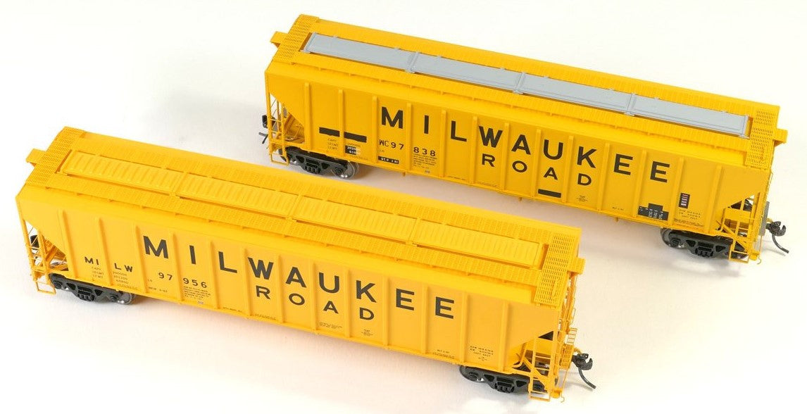 Tangent Scale Models HO 21036-01 Pullman-Standard PS-2 4427 High Side Covered Hopper Milwaukee Road 'Delivery 3-1967' MILW #97885