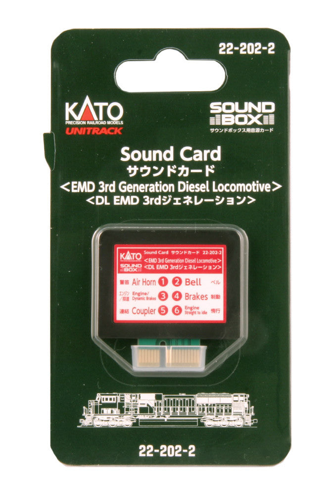 Kato N/HO Unitrack 22-202-2 Soundbox Sound Card 3rd Generation - EMD Diesel Sound Files